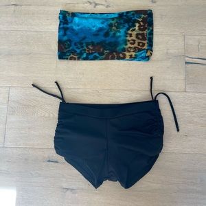 Onzie yoga top and shorts one size